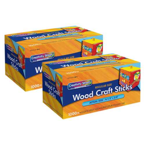 Regular Craft Sticks, Bright Hues Assorted, 4-1/2