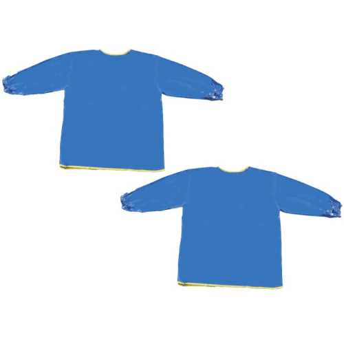Long Sleeve Plastic Art Smock, Ages 3+, Blue, 22
