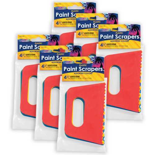 Paint Scrapers, Assorted 4 Patterns, 5