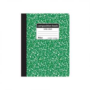 Wide-Ruled Marble Composition Book, 100 Sheets, Green