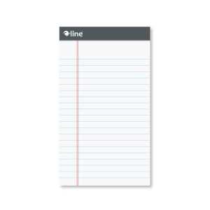 White Legal Pad, 50 Sheets, 5" x 8"