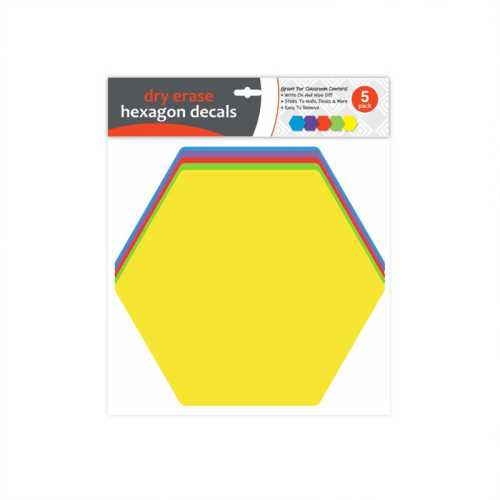 Dry Erase Hexagon Decals, 11