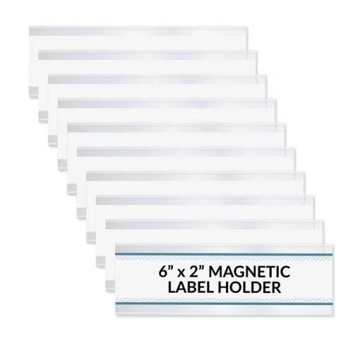 Magnetic Shelf/Bin Label Holders, 6