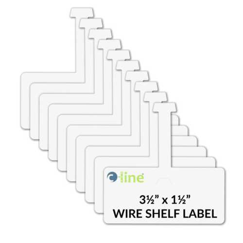Wire Rack Shelf Tags, Side Load, 3.5