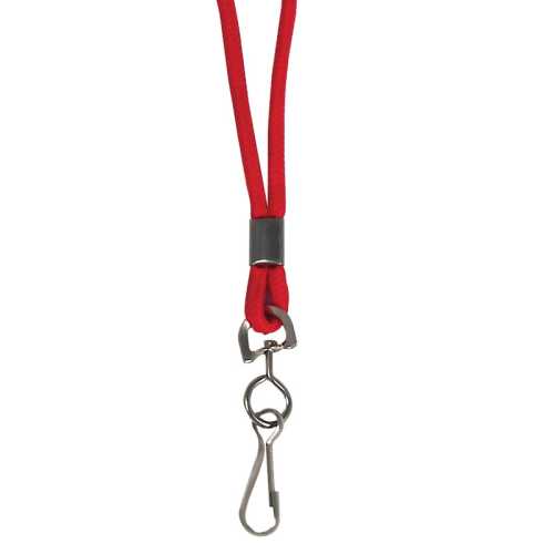 Standard Lanyard with Swivel Hook, Red