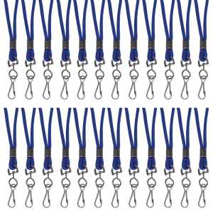 Standard Lanyard, Blue, Swivel Hook, Pack of 24