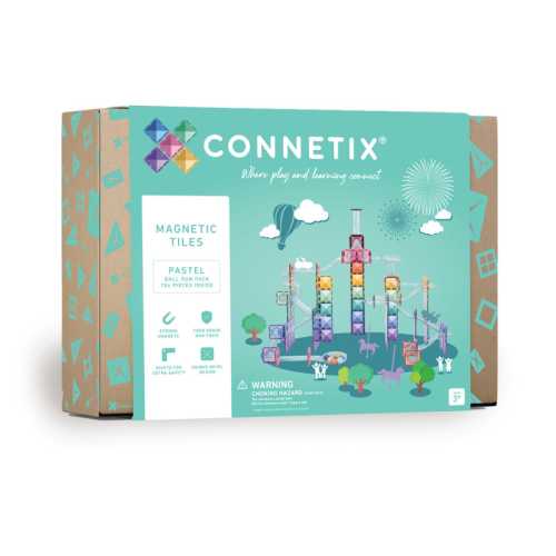 Magnetic Tiles Pastel Ball Run Pack, 106 Pieces