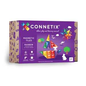 Magnetic Tiles Rainbow Starter Pack, 60 Pieces