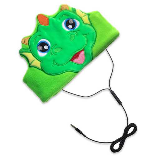 H1 Adjustable Fleece Headband Headphones, Dinosaur