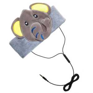 H1 Adjustable Fleece Headband Headphones, Elephant