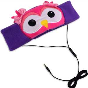 H1 Adjustable Fleece Headband Headphones, Owl