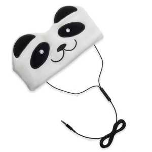 H1 Adjustable Fleece Headband Headphones, Panda