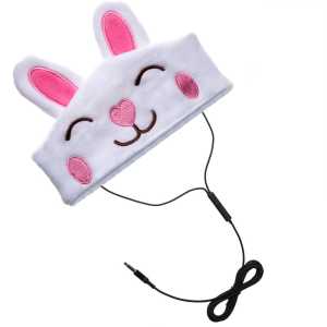 H1 Adjustable Fleece Headband Headphones, Rabbit