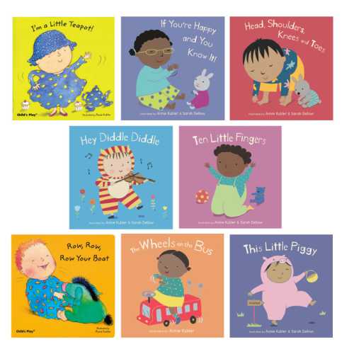 Nursery Rhyme Board Book, Set of 8 with CD