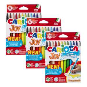 Joy Fine Tip Washable Felt Tip Pens, 12 Per Pack, 3 Packs