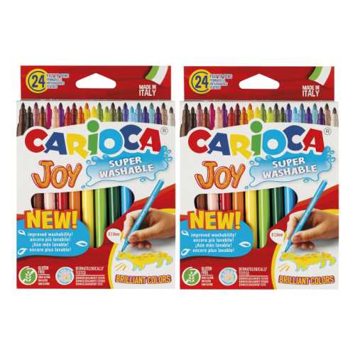 Joy Fine Tip Washable Felt Tip Pens, 24 Per Pack, 2 Packs