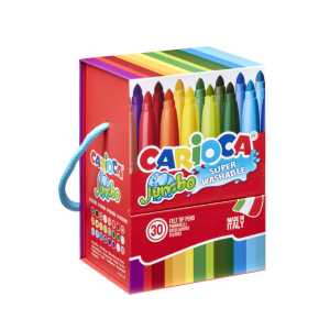 Jumbo Maxi Tip Felt Tip Washable Pens Hard Box- 30 Pieces