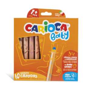 BABY Crayons 3 in 1 + Sharpener - 10 Pieces