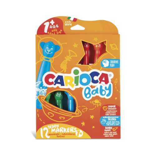 BABY Teddy Washable Markers - 12 Pieces