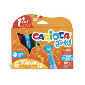 BABY Teddy Washable Markers - 6 Pieces