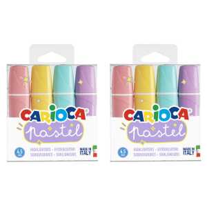 Memolight Pastel Washable Highlighters, 4 Per Pack, 2 Packs