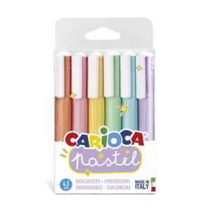 Pastel Washable Highlighters - 6 Pieces