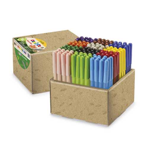 Eco Family Joy Fine Tip Felt Tip Washable Pens School Box - 144 Pieces