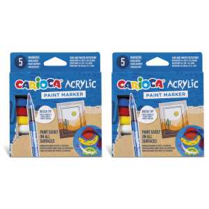 Acrylic Paint Markers, 5 Per Pack, 2 Packs