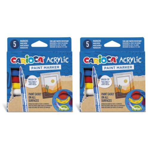 Acrylic Paint Markers, 5 Per Pack, 2 Packs