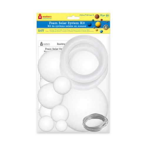 DIY Polyfoam Solar System Model Kit, 13 Pieces