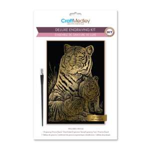 Deluxe Engraving Art Kit, Tiger Family Design