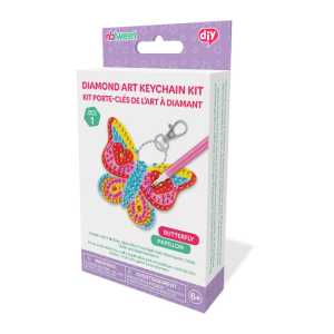 Diamond Painting Keychain Kit, Butterfly Design