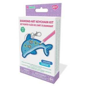 Diamond Painting Keychain Kit, Dolphin Design