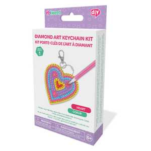 Diamond Painting Keychain Kit, Heart Design