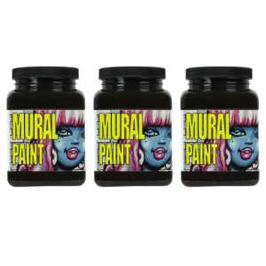 Mural Paint, Pint, Mud (Raw Umber), Pack of 3