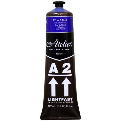 A2 Heavy Body Lightfast Artist Acrylic, 4 oz., Pthalo Blue