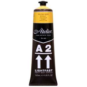 A2 Heavy Body Lightfast Artist Acrylic, 4 oz., Yellow Oxide