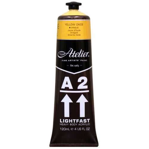A2 Heavy Body Lightfast Artist Acrylic, 4 oz., Yellow Oxide