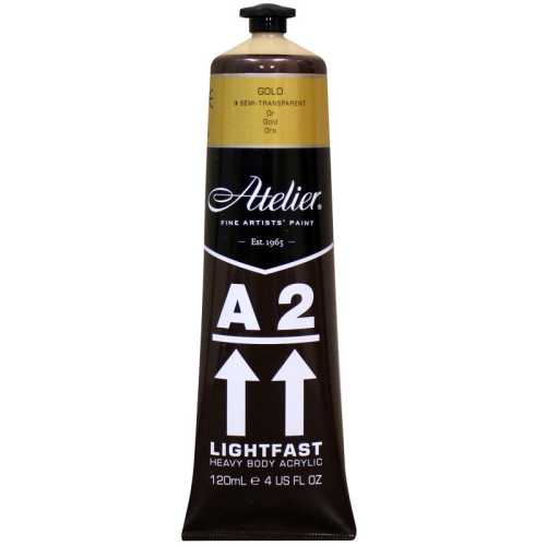 A2 Heavy Body Lightfast Artist Acrylic, 4 oz., Gold