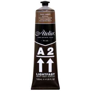 A2 Heavy Body Lightfast Artist Acrylic, 4 oz., Raw Umber