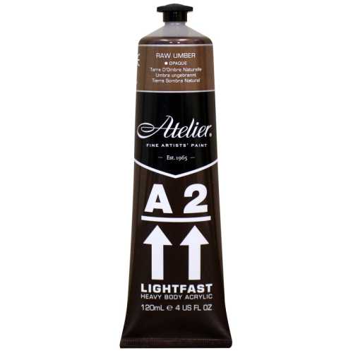 A2 Heavy Body Lightfast Artist Acrylic, 4 oz., Raw Umber