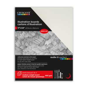 All-Purpose Cold Press Illustration Board, 11 x 14 in, White, 3-Pack