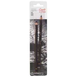 Pastel Pencils, Black, Set of 2