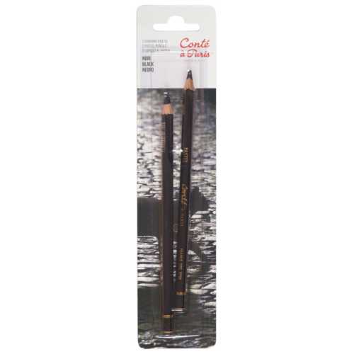 Pastel Pencils, Black, Set of 2