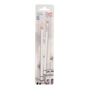 Pastel Pencils, White, Set of 2