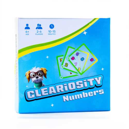 Cleariosity Numbers Transparent Card Math Game