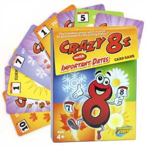 Crazy 8s with Important Dates Card Game