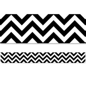 Black Chevron EZ Border, 48 Feet