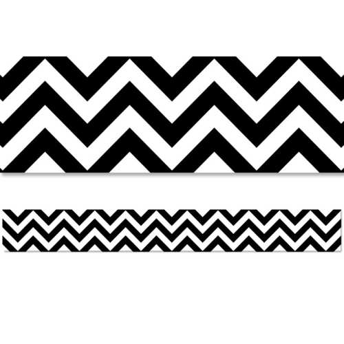 Black Chevron EZ Border, 48 Feet