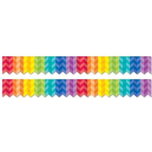 Rainbow Herringbone EZ Border, 2 Packs